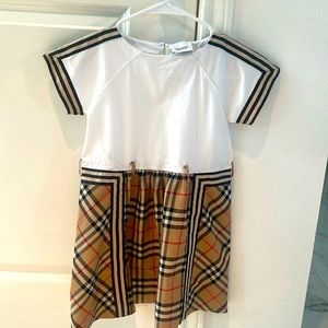 BURBERRY girls checkered dress print